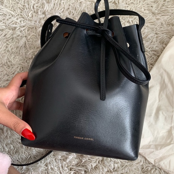 Mansur Gavriel Handbags - Mansur Gavriel mini bucket bag black Rosa